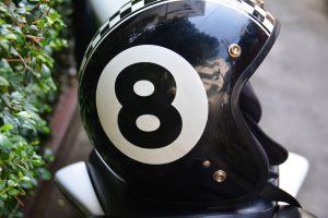 Motorcycle Helmet Eight Ball