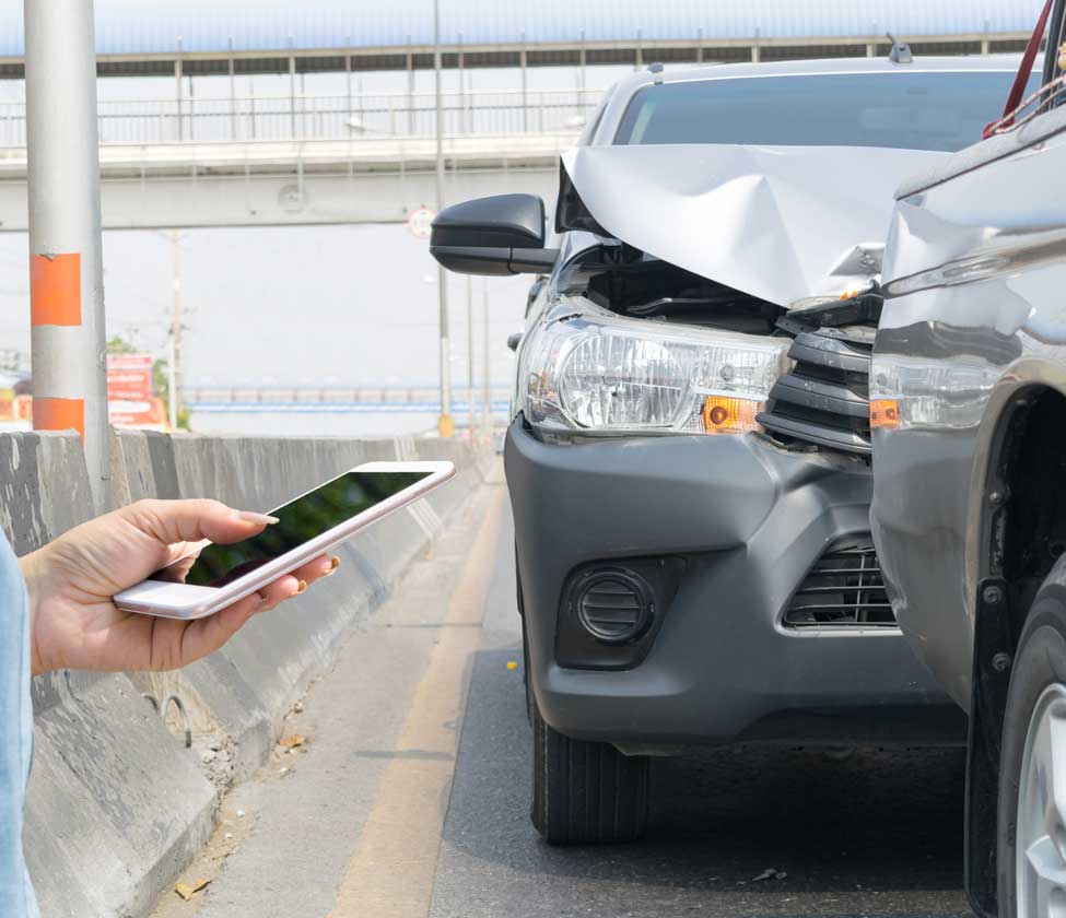 Photo of a vehicle accident