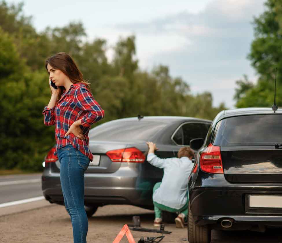 Fotografía de un accidente automovilístico