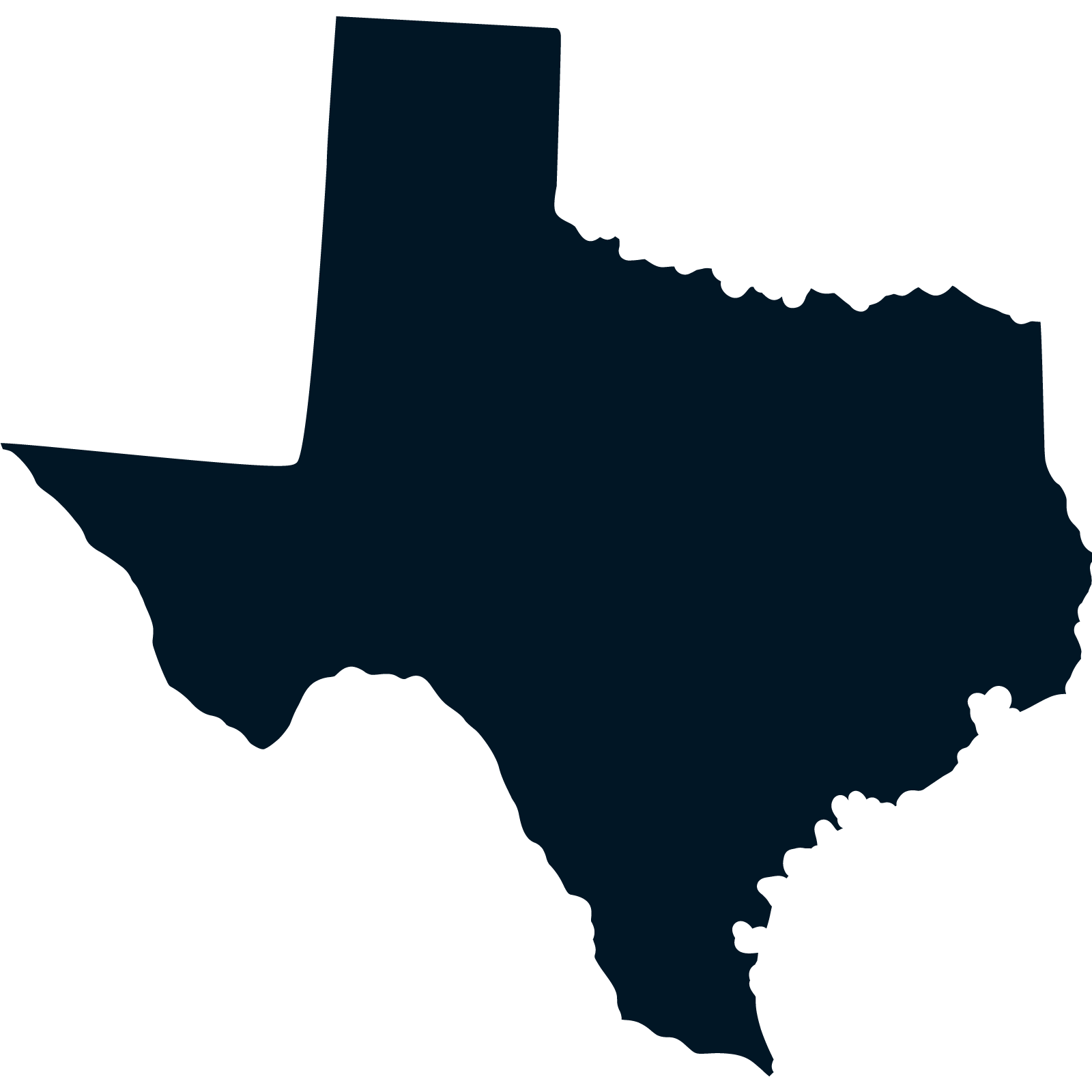 Blank outline of Texas